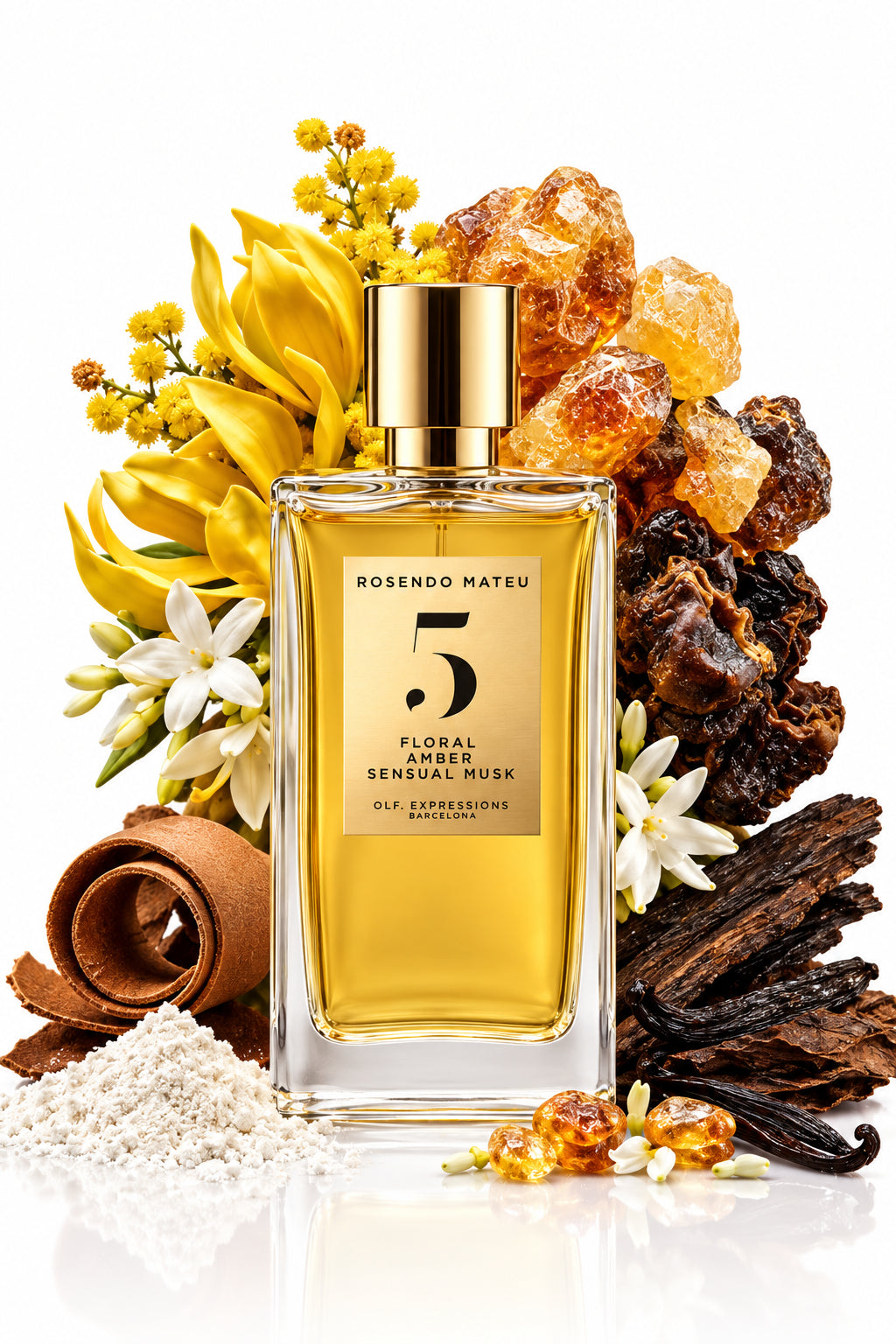 Rosendo Mateu Nº 5 Floral, Amber, Sensual Musk Eau de Parfum (Tester )